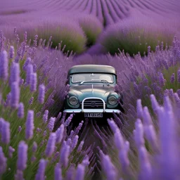 Screws, surrounded by lavender flowers, suggest flexibility and health, cinematic scene, fine details.