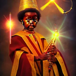 photo, Ethiopian Orthodox child wizard, lasers