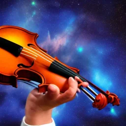 violin in space