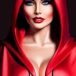 Ultra detailed fullbody Portrait in oil on canvas of beautiful busty mature Snow White with red cape with hoodie,extremely detailed digital painting,ultrarealistic skin,intense stare, extremely detailed face, crystal clear eyes, mystical colors ,perfectly centered image, perfect composition, rim light, beautiful lighting,masterpiece ,8k, stunning scene, raytracing, anatomically correct, in the style of Simon Bisley and uncannyknack and Ohrai Noriyoshi and robert e howard and Steve Jung.