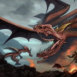 Dragons having a war