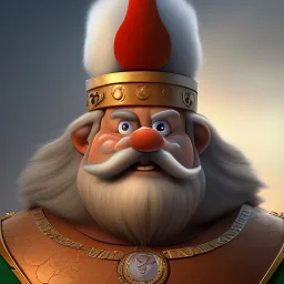 A portrait of Asterix the galian, 3d, small man, strong man, high detail, symbols