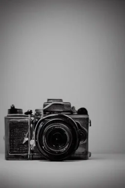 Minimalist art of an old camera