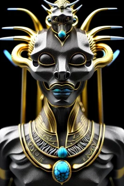 Silver alien, head, wicked, black eyes, blood, 8k, finely detailed, photo realistic, Anunnaki black male African Egyptian alien, cracks in the voodoo head, wicked,Asian turquoise eyes, crown, Elephant, 8k, finely detailed, photo realistic, tiger turquoise skull head gold dragon space alien sun skeleton gold gorilla silver crown silver eyes