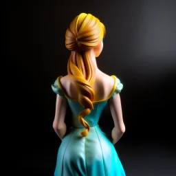 disney princess lora with sculpted hair back view