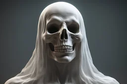 ghost head floating with no neck or body, 8k, high detail, smooth render, down-light, unreal engine