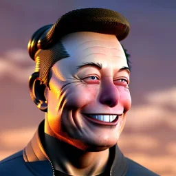 Goofy smile on Elon musk