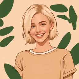 Smiling pretty gen z blonde young woman, cute happy 20s european student girl with short blond hair and white dental smile looking at camera standing isolated on beige background, portrait.