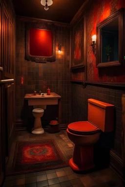 Dark slavic old toilettes, warm colours