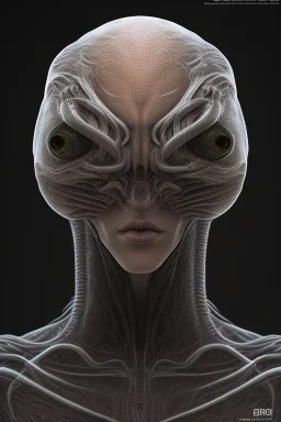 spider alien, head,8 eyes, evil, 8k, finely detailed, photo realistic, HR Giger style