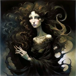 midium dark shadows. Leonor Fini