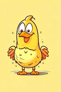 chicken, humorous, lovely, cute, healthy, fitness, thin, cartoon character