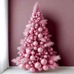 Christmas tree, pink, style moebus