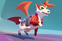 whimsical and cute cartoony animal character with racing clothes and helmet, Zelda Wind Waker style