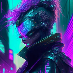 iridescent cyber punk