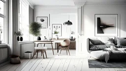 Scandinavian interior design of modern