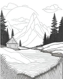 Coloring pages: Experience ultimate serenity with the Calmness and Relaxing Landscapes Inner Peace Coloring Book. Escape stress and find peace with 60 beautifully designed landscapes. Order now!