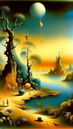 A magical dreamland painted by Salvador Dali