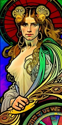 macho fine art portrait of we have seen better days in the style of Dan Mumford, Alphonse Mucha, Pythagorean, hypersigil