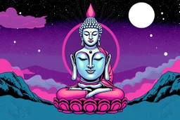 pop art pixels 1000 images budha in the style of misaka