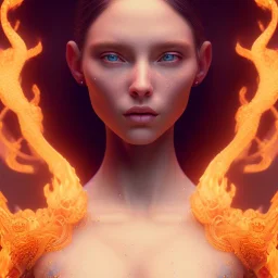 portrait of samantha prince set in fire, cinematic lighting, photorealistic, ornate, intricate, realistic, detailed, volumetric light and shadow, hyper HD, octane render, unreal engine insanely detailed and intricate, hypermaximalist, elegant, ornate, hyper-realistic, super detailed --v 4