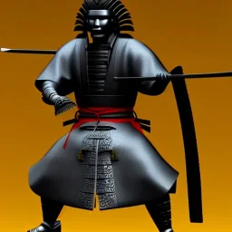 Samurai, 3d, très détaillé, lion, anthropomorphique