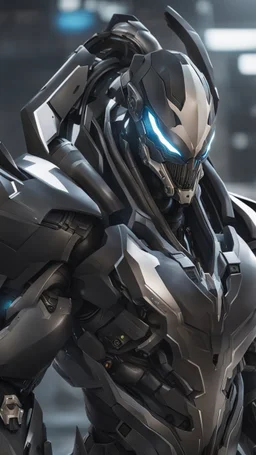 a close up of a Mega Giant in a venom suit, venomized, goth cybersuit, anime mech armor, overwatch character concept art, cyber skeleton, cyber japan armor, cyber fight armor, cyberpunk venom , hard surface character pinterest, reaper from overwatch, black heavy armor, mecha anthropomorphic penguin, mecha suit, venom mecha, muscular! cyberpunk