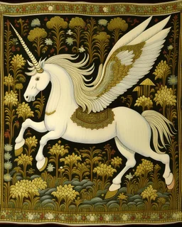 Winged unicorn tapestry designed by Bishop Odo