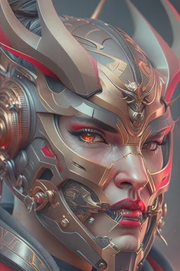 Best quality, masterpiece, ultra high definition,Futuristic, cyberpunk,Hannya-Maske, Comic style