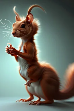 Alien Ratatosk, lighting, hyper realistic, unreal engine 5, 16k,