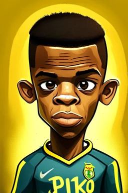 Vinicius Jr Brazilian soccer player ,cartoon 2d