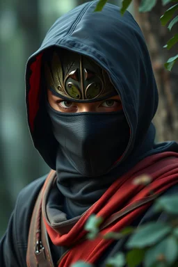 Hidden leaf ninja showing face