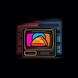 Hotel Restaurant Logo, 90s Aesthetic and feel, Australian, CRT TV Effect.