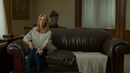 judge alex sits on broken couch far away from his unhappy wife