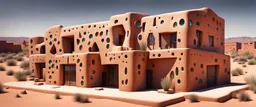 antieuclidian geometry Pueblo jeweled house