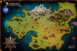 D&D map, fantasy map, fantasy world map