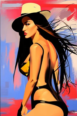 Abstract art in the style of jack vettriano