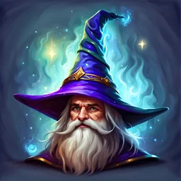 fantasy wizard hat, realistic illustration, digital painting