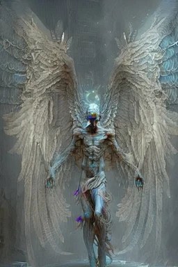 lovecraftian angel human with wings