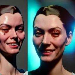 Ultra Realistic portrait, retro futuristic style, sci-fi 60s. smile, happy. highly detailed, concept art, unreal engine 5, ray tracing, RTX, lumen lighting, ultra detail, volumetric lighting, 3d, finely drawn, high definition, high resolution.