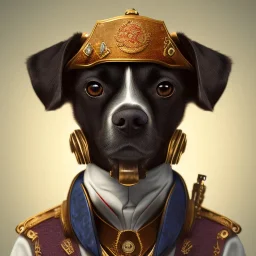 3D close-up cute dog portrait, steampunk, 1800, 8k resolution