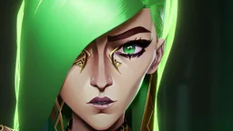A woman who had green eyes and long blond hair that she wore in elaborate coiffures. Being known as someone at the height of fashion, prior to her disappearance, she favored wearing green and golden outfits to match her physical features.