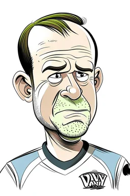 Wayne Rooney English football coach cartoon 2d