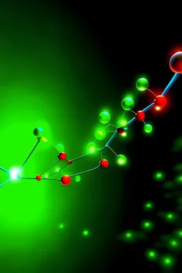 Photons exciting electrons in chlorophyll molecules