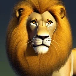 Lion King animation Chaka male lion speedpoint triangular face broad angler nose tip