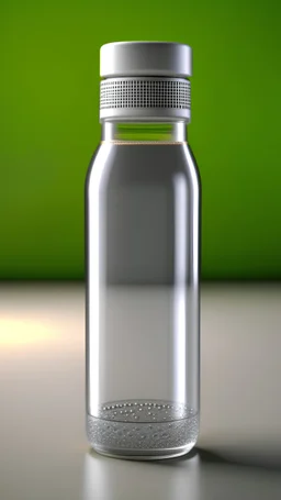 Water bottle designed by Dieter Rams. Intricate render. Cinematic product shot