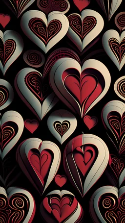 heart , repeating patterns