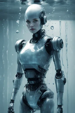 Ansia , paura, acqua ,fantascienza,robot,trasparenza,gloss,abito acqua