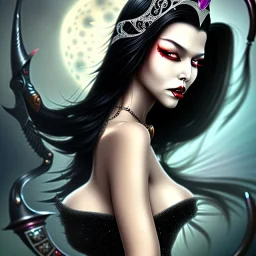 Sexy evil queen black hair full image