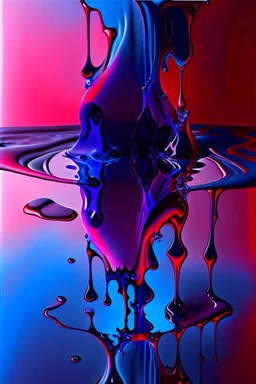 Melting blue purple red with reflection